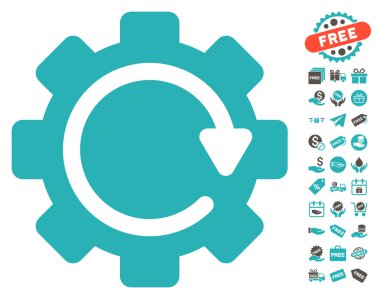 Dişli döndürme yönünü simgesi ücretsiz bonus