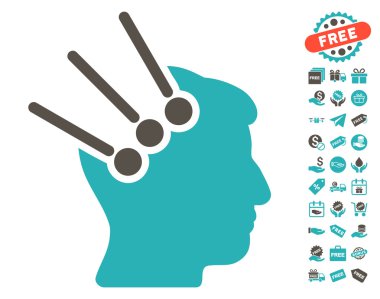 Sinirsel arayüz konektörleri simgesi ücretsiz bonus