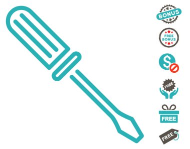 Kontur tornavida simgesi ücretsiz bonus