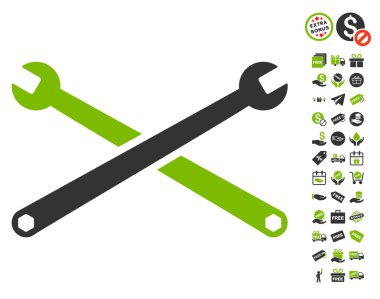 Ücretsiz Bonus simgesiyle yuvalı eğri somun anahtarları