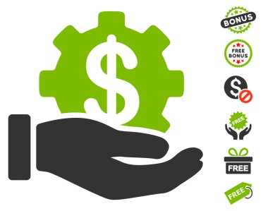 Ücretsiz Bonus ile kalkınma hizmet simgesi