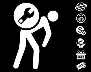 Ücretsiz Bonus ile servis kurye simgesi