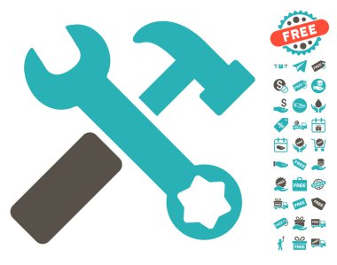 Çekiç ve ücretsiz Bonus ile Wrench kutsal kişilerin resmi