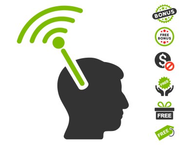 Radyo sinirsel arayüzü simgesi ücretsiz bonus