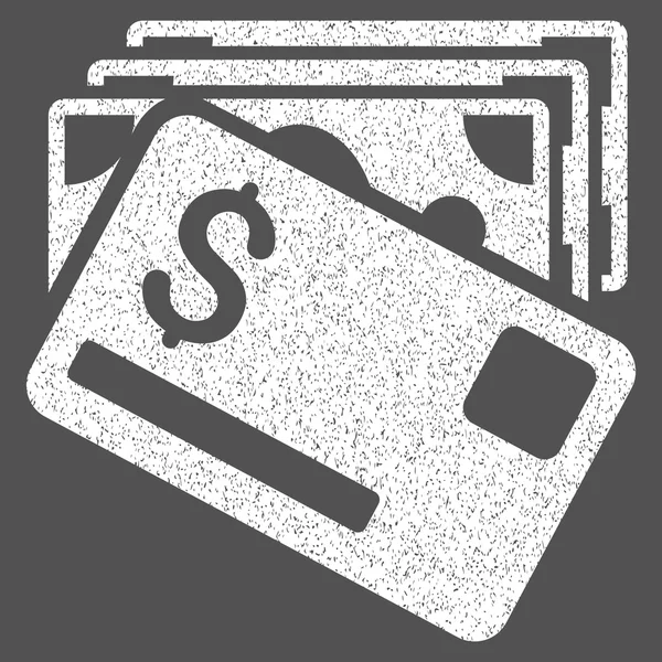 Bankjegyek és kártya szemcsés textúra ikon — Stock Vector