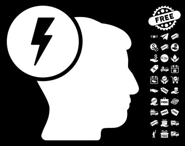 Beyin elektrik simgesi ücretsiz bonus