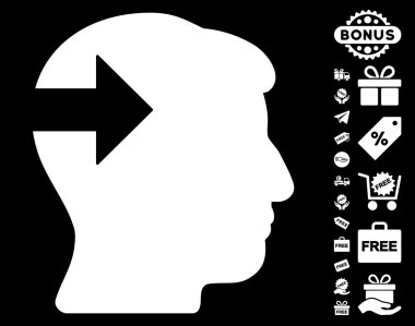 Baş eklenti ok simgesi ücretsiz bonus