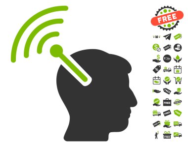 Radyo sinirsel arayüzü simgesi ücretsiz bonus