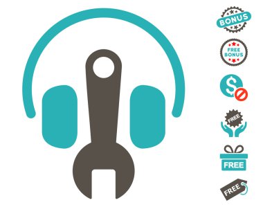 İngiliz anahtarı simgesini Ücretsiz Bonus ile ayarlama kulaklık