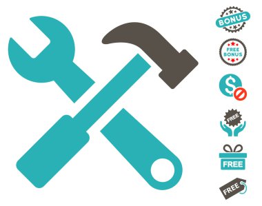 Çekiç ve ücretsiz Bonus ile Wrench kutsal kişilerin resmi