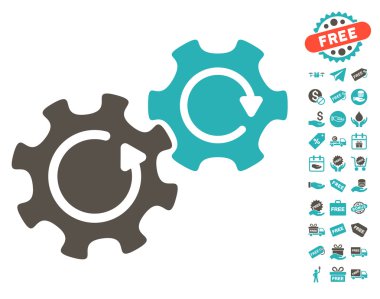 Gears'ı döndürme simgesi ücretsiz bonus