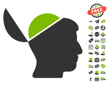 Ücretsiz Bonus ile açık beyin simgesi