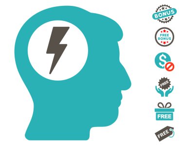 Beyin elektrik çarpması simgesi ücretsiz bonus