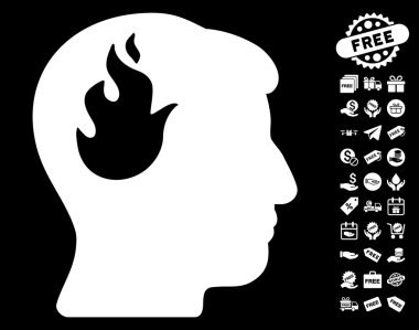 Beyin yangın simgesi ücretsiz bonus