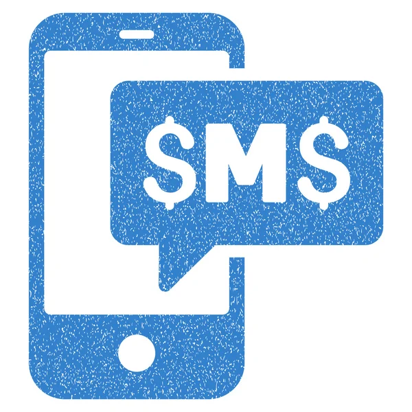 Pictogram van de korrelige textuur van telefoon Sms — Stockvector