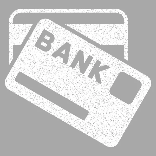 Bank kaarten korrelige textuur pictogram — Stockvector