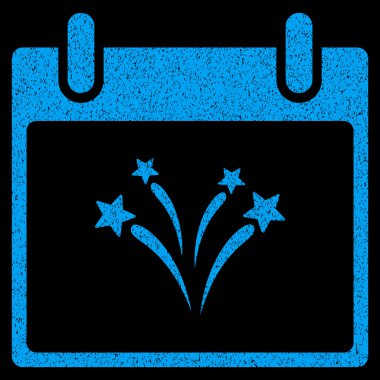 Havai fişek takvim gün grenli doku simgesi