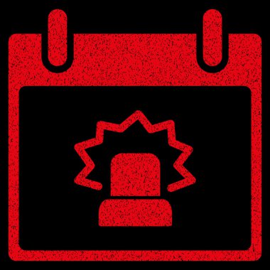 Uyarı takvim gün grenli doku simgesi