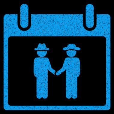 Gemtlemen el sıkışma takvim gün grenli doku simgesi