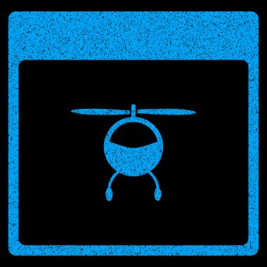 Helikopter takvim sayfası grenli doku simgesi