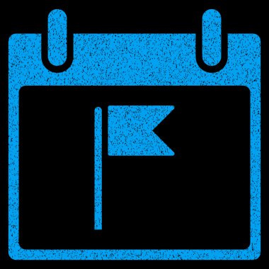 Bayrak takvim gün grenli doku simgesi