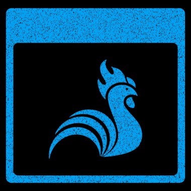 Horoz takvim sayfası grenli doku simgesi