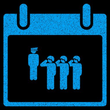 Ordu kadrosu takvim gün grenli doku simgesi