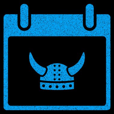 Boynuzlu miğfer takvim gün grenli doku simgesi