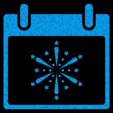 Havai fişek patlama takvim gün grenli doku simgesi