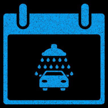 Araba duş takvim gün grenli doku simgesi