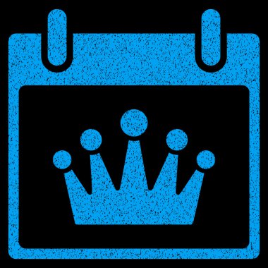 Taç takvim gün grenli doku simgesi