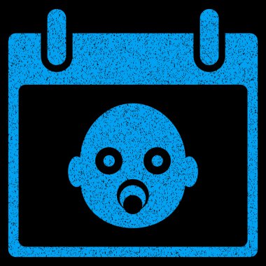 Bebek kafa gün grenli doku simgesini takvim