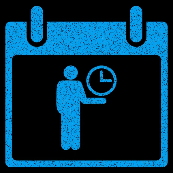 Time Manager kalenderdag korrelige textuur pictogram — Stockvector
