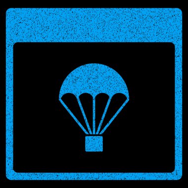 Paraşüt takvim sayfası grenli doku simgesi