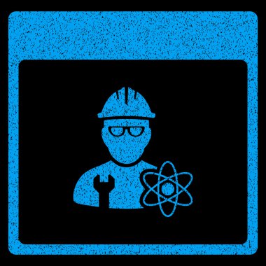 Atom mühendis takvim sayfası grenli doku simgesi