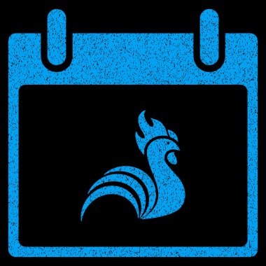 Horoz takvim gün grenli doku simgesi