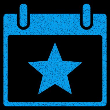 Yıldız takvim gün grenli doku simgesi