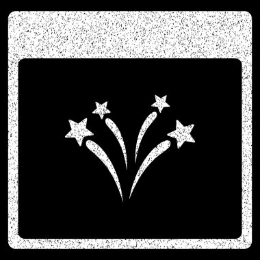 Havai fişek sayfa grenli doku simgesini takvim