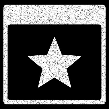 Yıldız takvim sayfası grenli doku simgesi