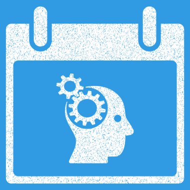 Beyin Gears takvim gün grenli doku simgesi