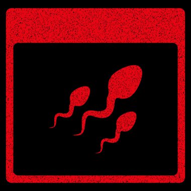 Spermatozoids sayfa grenli doku simgesini takvim