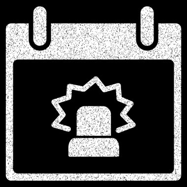 Uyarı takvim gün grenli doku simgesi