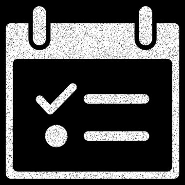 Yapılacaklar listesi takvim gün grenli doku simgesi