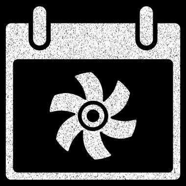 Fan takvim gün grenli doku simgesi