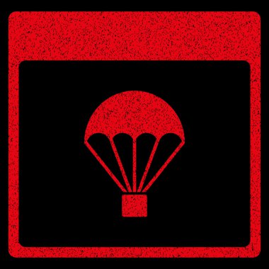 Paraşüt takvim sayfası grenli doku simgesi