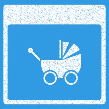 Bebek arabası takvim sayfası grenli doku simgesi