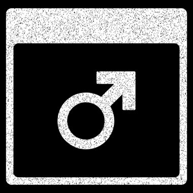 Mars erkek sembol takvim sayfası grenli doku simgesi