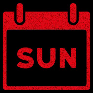 Pazar takvim sayfası grenli doku simgesi