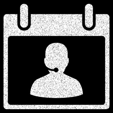 Çağrı merkezi Yöneticisi takvim günü grenli doku simgesi