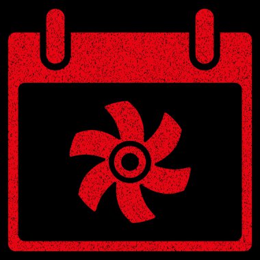 Fan takvim gün grenli doku simgesi